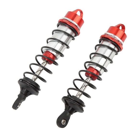 YAHHU Pair of RC Front Shock Absorbers Aluminum Alloy High Elasticity Spring Damper Replacement Parts for ARRMA 1/7 MOJAVE 1/8 Kraton Notorious Outcast Cars, Red Color, 12 Pieces Set