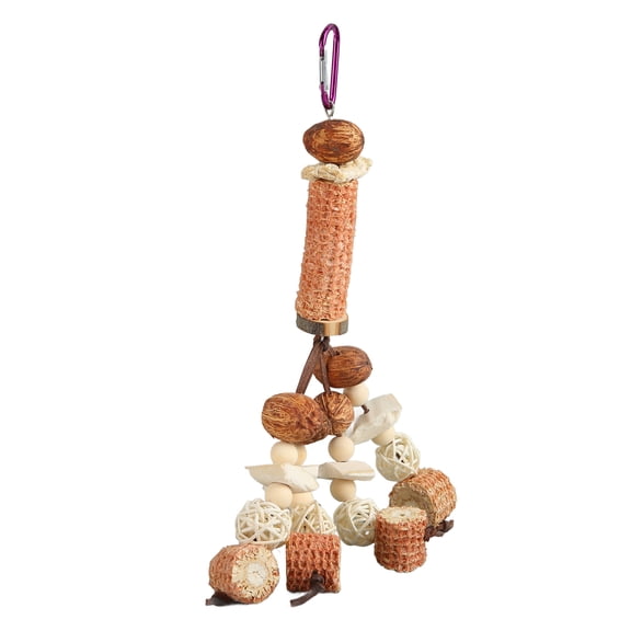YAHHU Parrot Corn Cob Chew Toys Cuttlefish Bone Boredom Relief Chewing Toy for Parrots Cockatiels Budgerigars Rattan Ball Model Multi-Texture Birdcage Accessories (6.69 inches / 17.0 cm length)
