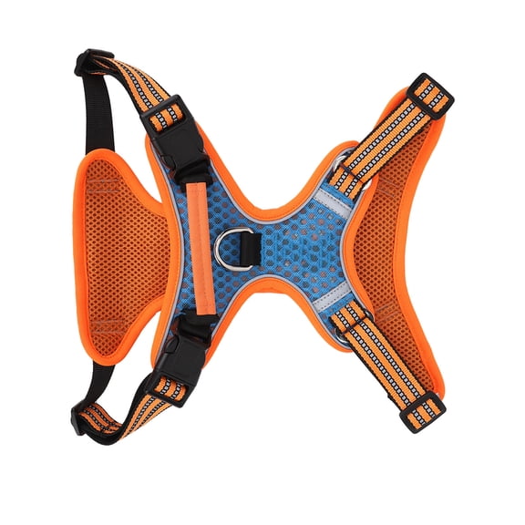 YAHHU Pet Dog Harness Jewel Blue Breathable Mesh Adjustable Reflective Chest Strap Vest for Small Dogs Pets S Size, No Pull Training Harness for Walking Running, 9.06 inches / 23 cm Length