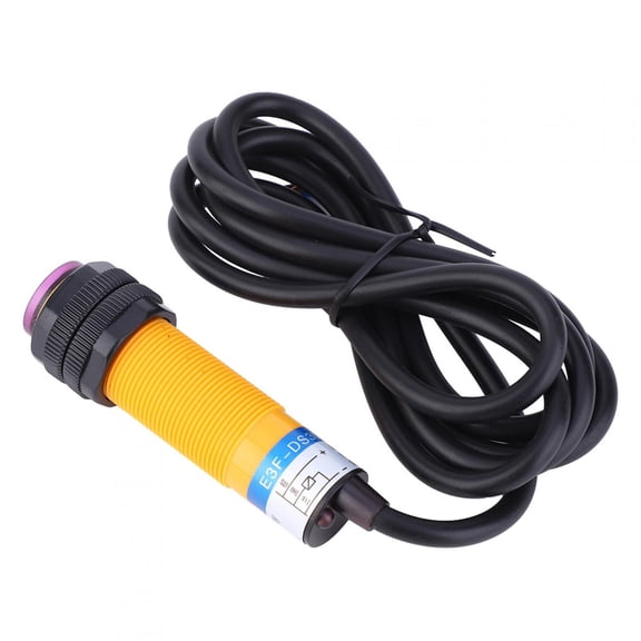 YAHHU Photoelectric Sensor Switch 10 Pack Diffuse Reflection Normally Open PNP NO 10-30VDC 200mA Output 18mm / 0.7 inches Hole Size 30cm / 11.8 inches Detection Distance