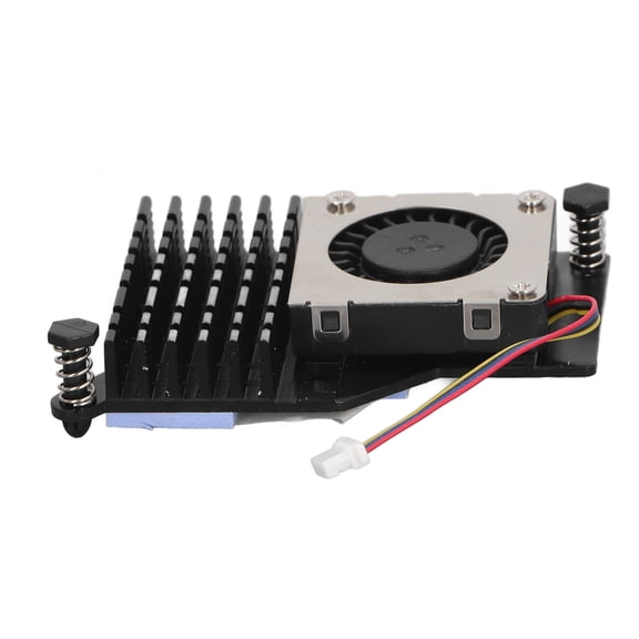 YAHHU Pi 5 Cooler Replacement Aluminum Alloy Temperature Controlled PWM Cooling Fan for Raspberry Pi 5 4GB 8GB Black, 2.76 inches / 7 cm