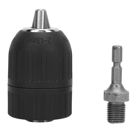 YAHHU Plastic Casing 2.0-13mm (0.08-0.51 in) 1/2-20UNF Keyless Drill Chuck with 1/4 Hex Connecting Rod Adapter Tool Set