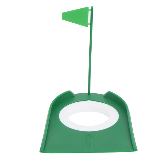YAHHU Plastic Green Portable Detachable Golf Practice Putting Cup Training Putter Plate Indoor Trainer Aids for Home Office, 5.12 x 7.09 inches / 13 x 18 cm
