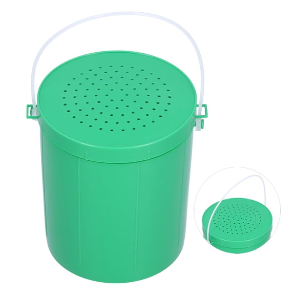 YAHHU Plastic Portable Lure Fishing Bait Earthworms Bucket Breathable Vent Tackle Box Live Worms Container with Handle 13 x 11 x 10 Inches / 33.0 x 27.9 x 25.4 cm