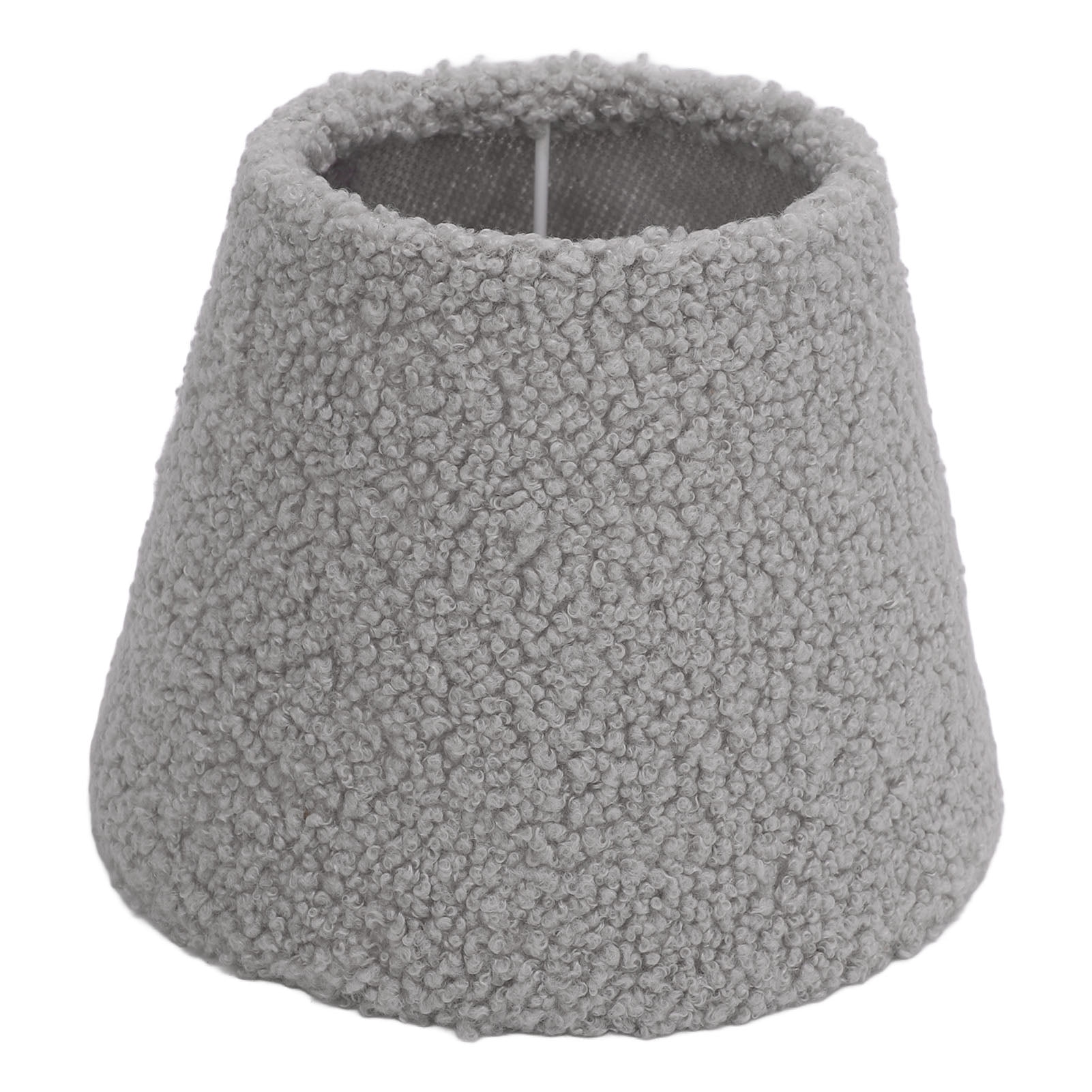 YAHHU Plush Cloth Lamp Shade Replacement Decorative Soft Comfortable Cone Round Lamp Shade for E27 E14 Table Lamp, Grey (6.7 inches / 17 cm)