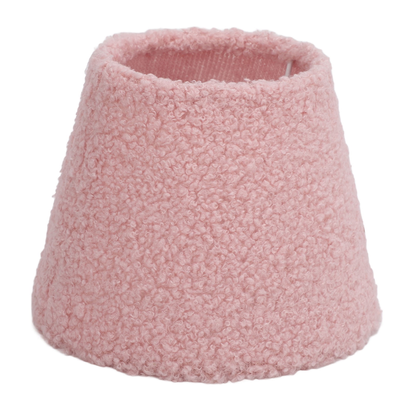 YAHHU Plush Cloth Lamp Shade Replacement Decorative Soft Comfortable Cone Round Lamp Shade for E27 E14 Table Lamp, Pink (6.7 inches / 17 cm)