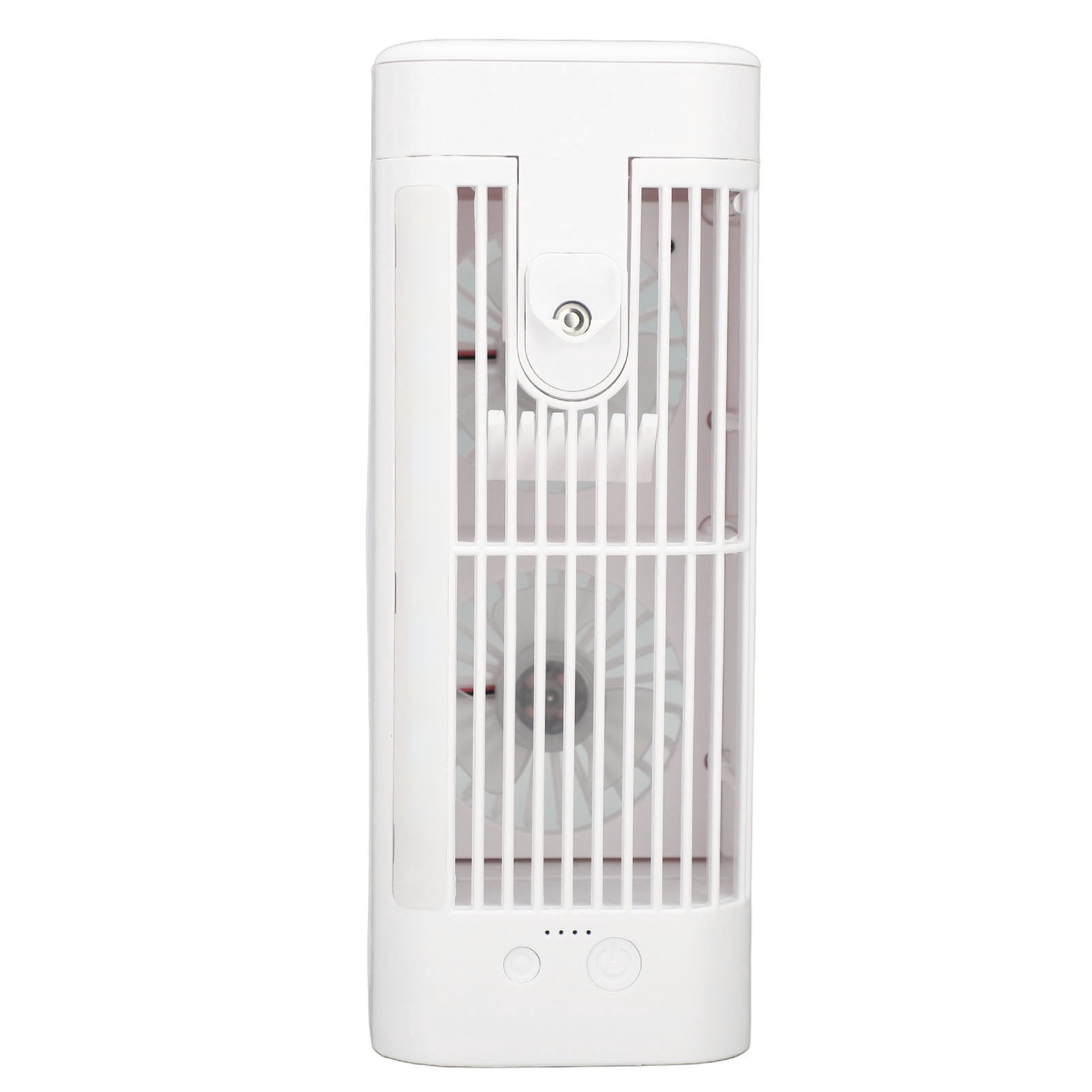 YAHHU Portable Air Conditioner with Light USB Plug 3 Speed Dual Fans Mini Air Cooler 120mL Water Tank Desktop Fan (8.7 inches / 22.1 cm)