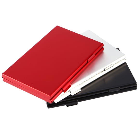 YAHHU Portable Aluminum 6-Slot SD Memory Card Holder Storage Box Hard Case Organizer Protective Wallet for Photography Lovers, Red (3.66 inches / 93 mm)