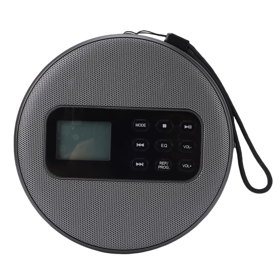 YAHHU Portable CD Player with Built-In Double Speakers Rechargeable 1500mAh Battery Bluetooth Connectivity Compact Music Disc MP3 CD-R Player with 3.5mm Headphone Jack and Storage Bag Black