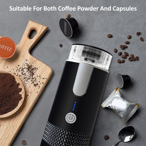 YAHHU Portable Coffee Maker, 170mL Wireless Electric Espresso Machine, Mini Rechargeable Capsule Coffee Machine with Type-C Fast Charging for Car, Home, Office, Travel and Outdoor Camping Use