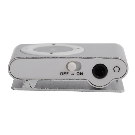YAHHU Portable Digital Music Media Player Mini MP3 BackClip Player with Earphone and USB Cable, Silver