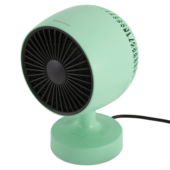 YAHHU Portable Fan Heater Both Cold and Warm Use Adjustable Angle Mini Space Heater for Home Office Desktop 100-240V Green EU Plug Fast PTC Heating Electric Desk Heater for Winter