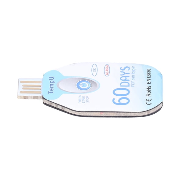 YAHHU Portable Food Temperature Data Logger USB Powered PDF Report Temperature Recorder with Built-in Battery