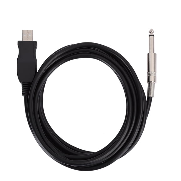 YAHHU Portable Guitar USB Audio Cable Computer Wire Link Connection Instrument Adapter for PC Mac Recording Black 118.1 inches / 300 cm Professional Studio Gear