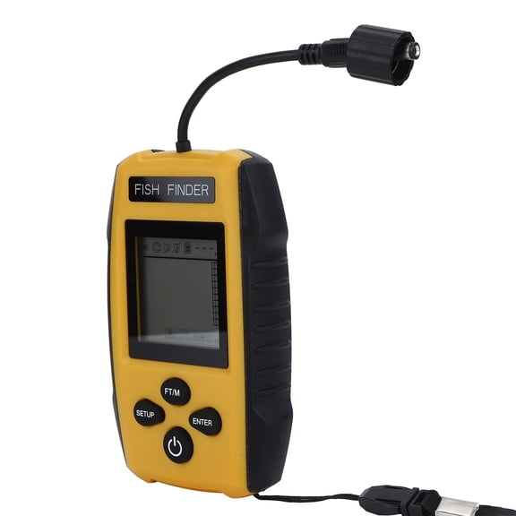 YAHHU Portable Handheld Wired Sonar Sensor Ultrasonic Fish Finder Detector 100m Depth Range for Fishing (100m / 328ft)