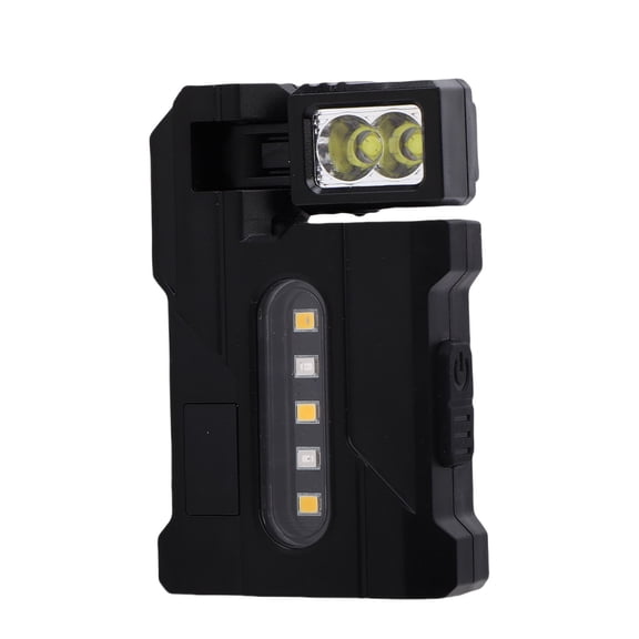 YAHHU Portable LED Flashlight USB Rechargeable Digital Display Multi Angle Rotatable Magnetic Work Light Sidelight Warning for Outdoor Camping