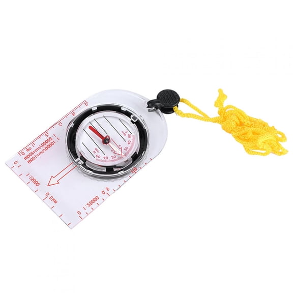 YAHHU Portable Map Compass for Camping Hiking Outdoor Adventuring Lightweight Acrylic Navigation Tool with Jewel Bearing Double Scales (3.54 inches / 9 cm)