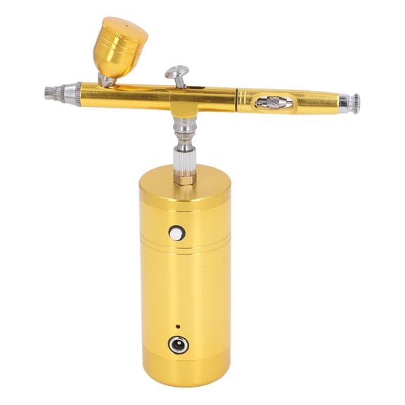 YAHHU Portable Mini Airbrush Kit 89PSI Adjustable Flow, 77.5LPM, Rechargeable 700mAh Battery, Lightweight Aluminum, Ideal for Models, Nails, Art & Cake Decorating