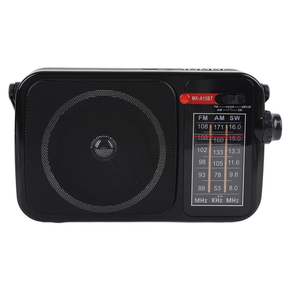 YAHHU Portable Radio Frequency Modulation AM SW Bluetooth Speaker Storage Card Music Player Rechargeable Shortwave Radio for Travel and Emergency (11.4 inches / 29.0 cm)