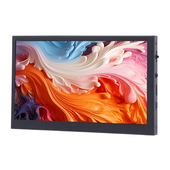 YAHHU Portable Screen 7 Inch / 17.78 cm IPS 1024x600 HD 170 Degree Full Viewing Angle VESA PC Secondary Screen Display for Computer TV Aluminum Alloy LCD Secondary Monitor