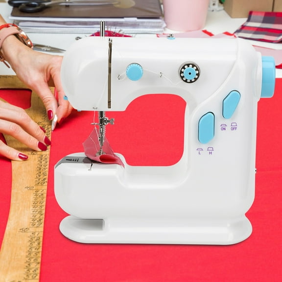YAHHU Portable Sewing Machine Mini Embroidery Tool Multifunctional for Household Desktop Upgrade 306 Euro Plug (9.65 x 4.92 x 8.86 inches / 24.5 x 12.5 x 22.5 cm)