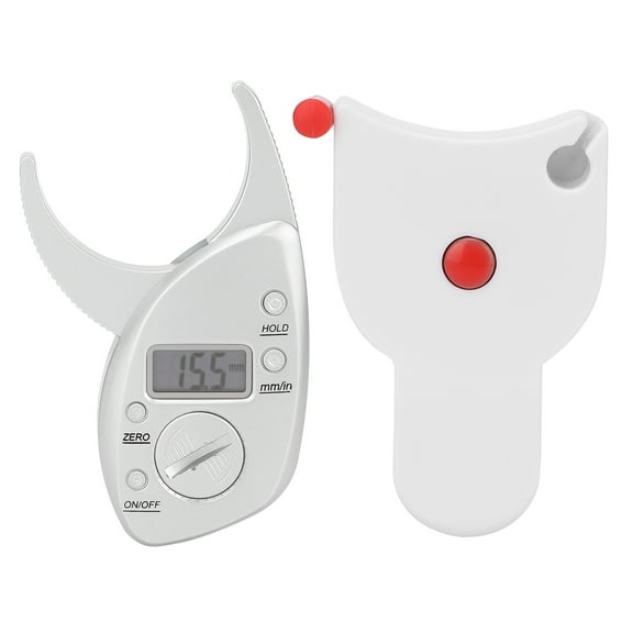 YAHHU Portable Skin Fat Caliper Digital LCD Display Skin Muscle Tester Body Fat Measurement Device Tool, Accurate & Easy to Use (No Battery Included)