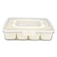 thumbnail image 1 of YAHHU Portable Snackle Box Container 8 Compartment Clear Snack Platters Divided Serving Tray with Lid and Handle for Candy Veggie Fruit Nuts Fridge Organizer, 12.6 in / 32 cm Rectangle Shape, 1 of 10