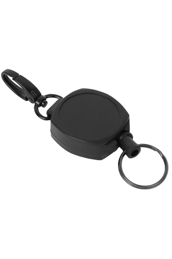 Portable Stretchable Anti Lost Anti Theft Rebound Keychain Key Ring Black Square