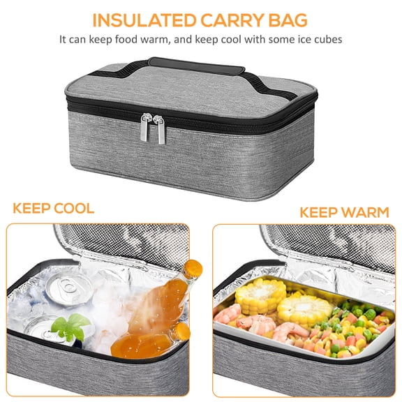 YAHHU Portable Thermal Insulated Mini Cooler Lunch Bag for Camping Hiking BBQ Picnics - Red (9.8 inches / 25.4 cm)