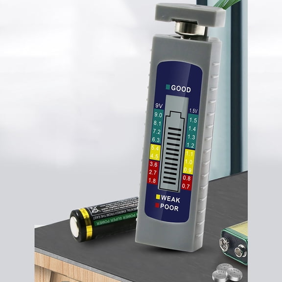 YAHHU Portable Universal Digital Battery Tester Checker Capacity for AA AAA 9V 6F22 1.5V Button Cell[cite: 1]