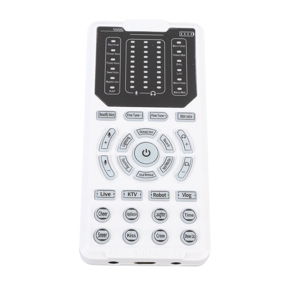 YAHHU Portable Voice Changer 16 Modes 10 Level Sound Modulator Disguiser Built-in 500mAh Battery for Mobile Phone PC Gaming Live Broadcast (5.12 inches / 13 cm)