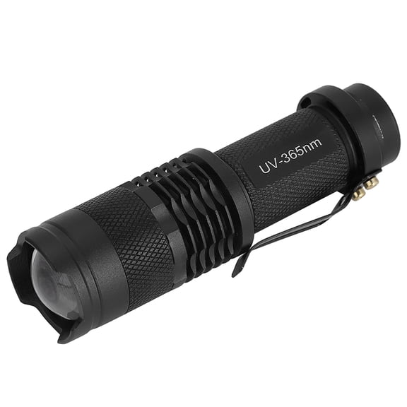 YAHHU Portable Waterproof Ultraviolet Flashlight Electric Torch Fluorescent Detection Light 365NM for Home Lighting and Outdoor Use 3.6 inches / 9.2 cm
