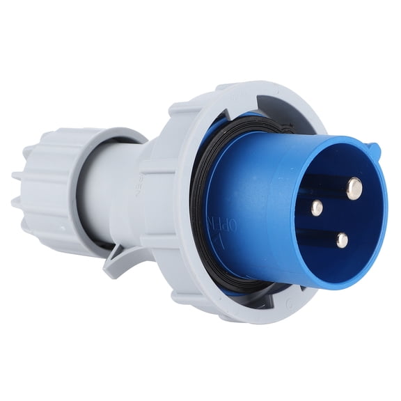 YAHHU Power Plug 3 Pin 220-250V Waterproof Marine Boat Grounding Shore Plug for Yacht RV (5.91 inches / 15 cm)
