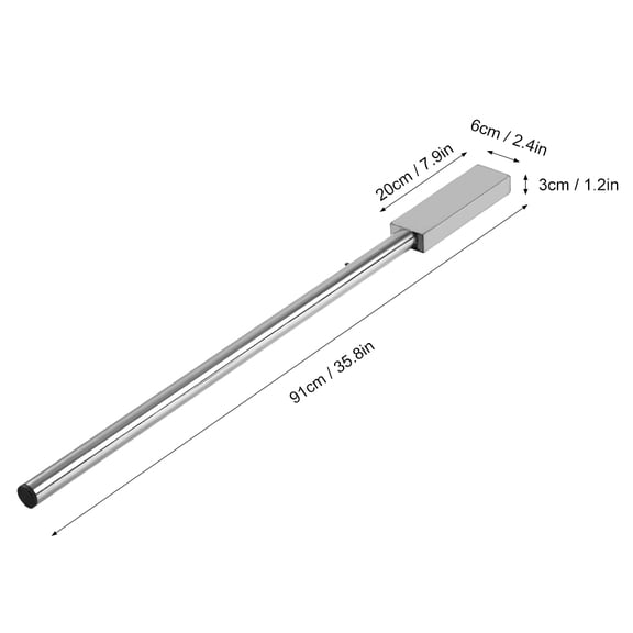 YAHHU Premium 35.8 inches / 91 cm Stainless Steel Kayak Trolling Motor Mount Bar with Heavy Duty Hardware Included, Universal Fit Outboard Bracket for Canoe, Row Boat and Small Marine Vessels