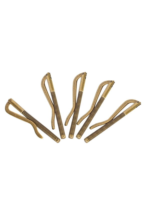 Premium 5-Piece Metal Money Cash Spring Clip Anti-Rust Electroplated Steel 75mm / 3 inches for Leather Wallet Craft Making Accessories Holder Organizer Minimalist Design - Bronze