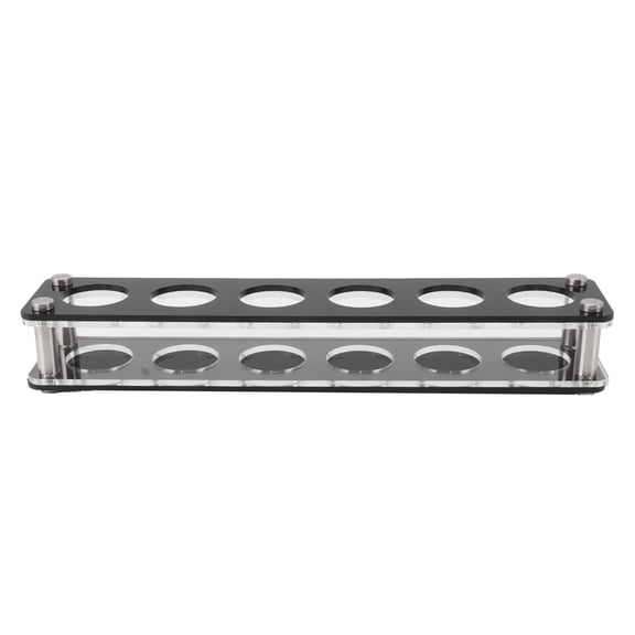 YAHHU Premium Acrylic Shot Glass Holder Rack, Impact Resistant Decorative Drink Display Stand for Home Bar Party, 1x6 6-Head Design