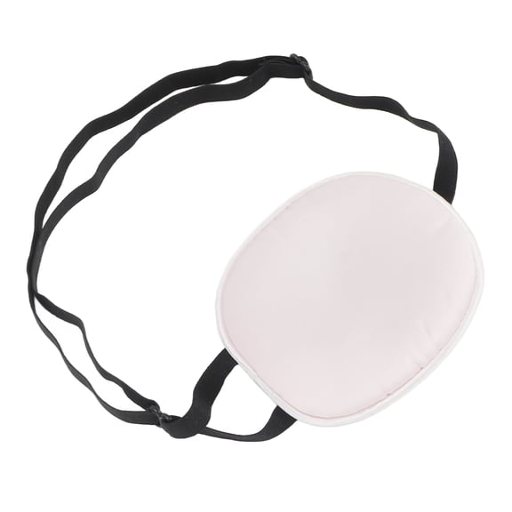 YAHHU Premium Adult Eye Patch Silk Cotton Full Cover Light Blocking Pad Rose Pink 3.46x2.87 inches / 8.8x7.3 cm For Sleep Travel Meditation Adjustable Elastic Strap Comfortable Eyepatch