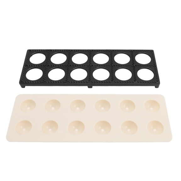 YAHHU Premium Aluminum Alloy 12-Hole Ravioli Maker Press, Durable Square Dumpling & Homemade Agnolotti Making Tool, Multi-Functional Metal Pasta Mold for Italian Cooking, 12 inches / 30.5 cm