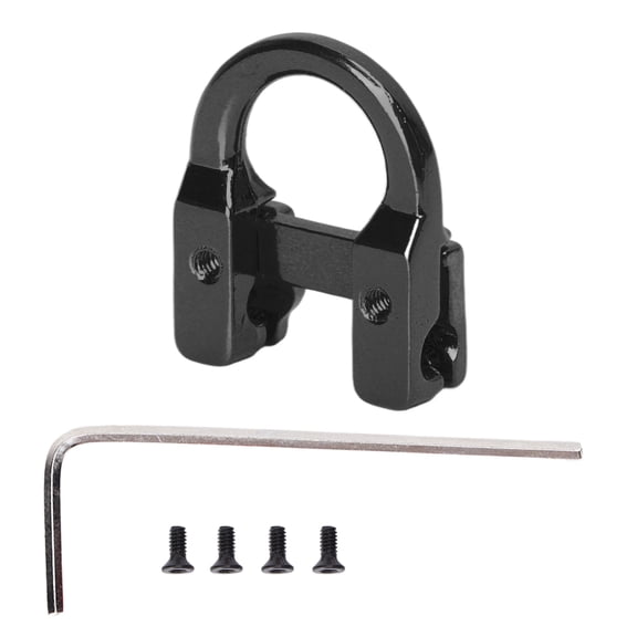 YAHHU Premium Aluminum Archery Metal D Loop U Shape Ring Compound Bow Arrow Nocking Point Shooting Protection Aid Accessory Black 2.75 inches / 6.98 cm