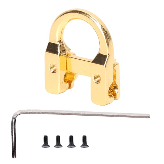 YAHHU Premium Aluminum Archery Metal D Loop U Shape Ring Compound Bow Arrow Nocking Point Shooting Protection Aid Accessory Gold 2.75 inches / 6.98 cm