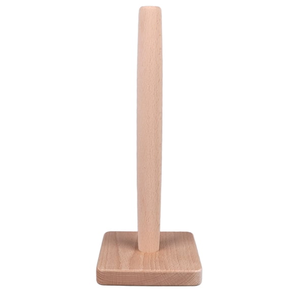 YAHHU Premium Beech Wood Paper Towel Holder – Farmhouse Style, Non‑Slip Base, Wide & Extended Design for Kitchen & Living Room