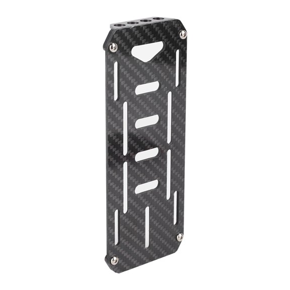 YAHHU Premium Carbon Fiber Battery Mount Plate Replacement Accessory with Electricity Tester Buzzer Included for 1/10 Scale RC Crawler Cars 6 inches / 15.3 cm Black
