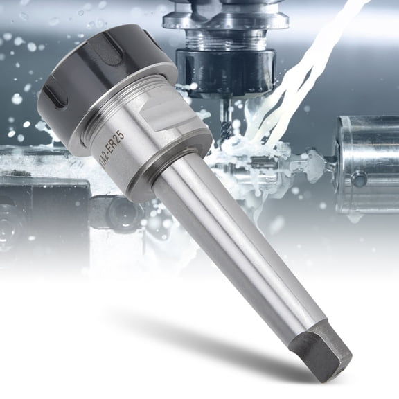 YAHHU Premium Collet Chuck Holder High Speed Steel CNC Lathe Spindle Shank for Milling Machine MTA2-ER25, Precision Taper Shank Tool Accessory for Metalworking, 5.12 inches / 13.00 cm Length