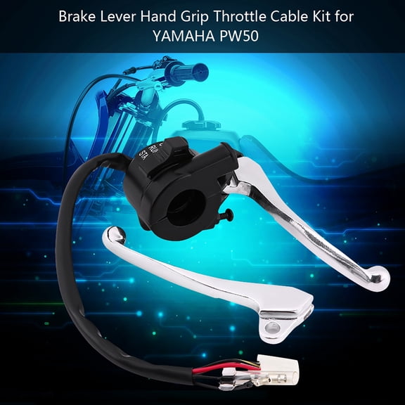 YAHHU Premium Dirt Bike Brake Lever Hand Grip Throttle Cable Assembly Full Kit Complete Set Replacement Parts for PW50 Motorcycles Smooth Movement Durable Construction
