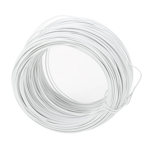 YAHHU Premium Electro Galvanized Iron Wire Heavy-Duty 0.55mm Flexible Round PVC Coated White Twist Ties Metal Wire Perfect For Reliable Commercial Cable Tying Garden Plant Organizing 85m