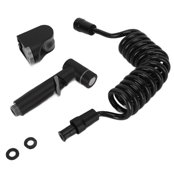 YAHHU Premium G1/2 Handheld Bidet Toilet Sprayer Set Black ABS Baby Diaper Sprayer Kit with Hose and Bracket (14x6cm / 5.5x2.4in)