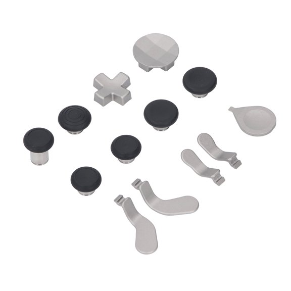 YAHHU Premium Game Controller Component Pack Silver Replacement Custom Modification Accessories Kit with Protective Storage Case and Modular Charging Dock for Xbox Elite Series 2 Core Wireless