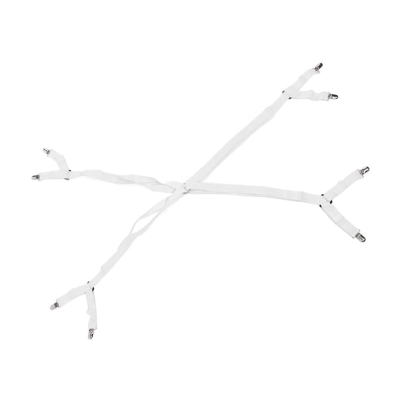 YAHHU Premium Lengthened Bed Sheet Clips, Adjustable Non-Slip Fasteners for All Mattress Sizes, Heavy Duty Holder, White