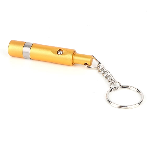 YAHHU Premium Metal Cigar Hole Punch Cutter Durable Portable Compact Cigar Puncher Hole Punching Knife with Key Ring, Silver Finish for Travel and Gift