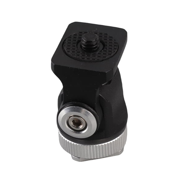 YAHHU Premium Mini Hot Shoe Mount Adapter Aluminum Bracket Monitor Flash Microphone Holder with 1/4 Inch Screw Camera Mount 360 Degree Adjustable